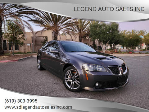 2008 Pontiac G8 for sale at Legend Auto Sales Inc in Lemon Grove CA