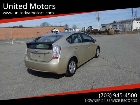2010 Toyota Prius for sale at United Motors in Fredericksburg VA