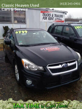 2013 Subaru Impreza for sale at Classic Heaven Used Cars & Service in Brimfield MA