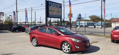 2012 Hyundai Elantra for sale at S.A. BROADWAY MOTORS INC in San Antonio TX