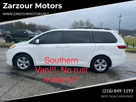 2017 Toyota Sienna for sale at Zarzour Motors in Chesterland OH