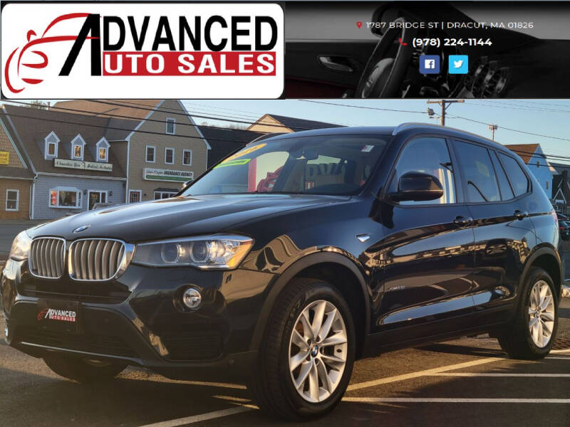 2016 BMW X3 for sale at Advanced Auto Sales in Dracut MA