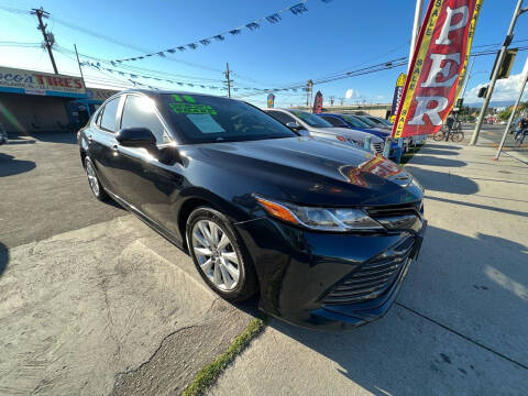 2018 Toyota Camry for sale at ROMO'S AUTO SALES in Los Angeles CA