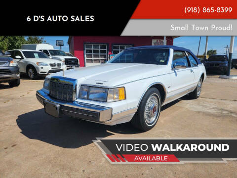 1988 Lincoln Mark VII for sale at 6 D's Auto Sales in Mannford OK