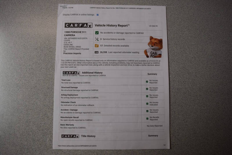 1988 Porsche 911 Carrera