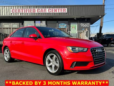 2016 Audi A3 for sale at CERTIFIED CAR CENTER in Fairfax VA