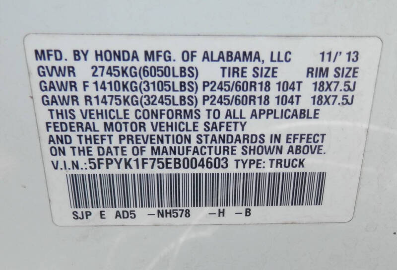 2014 Honda Ridgeline Sport
