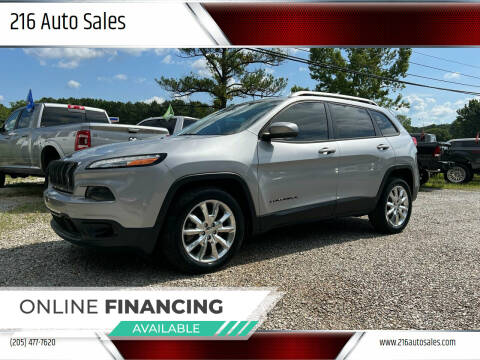 2016 Jeep Cherokee for sale at 216 Auto Sales in Mc Calla AL