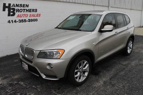 2013 BMW X3 for sale at HANSEN BROTHERS AUTO SALES in Milwaukee WI