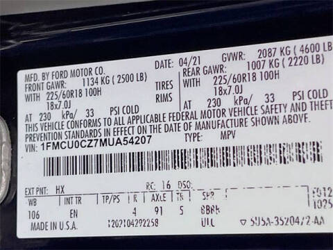 2021 Ford Escape Hybrid SEL