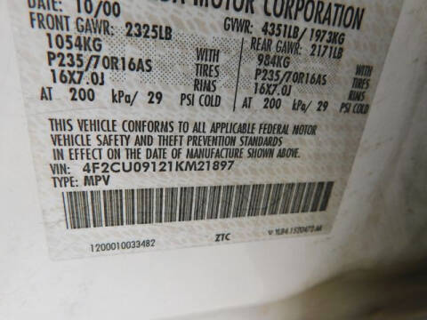 2001 Mazda Tribute LX-V6