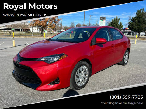 2019 Toyota Corolla for sale at Royal Motors in Hyattsville MD