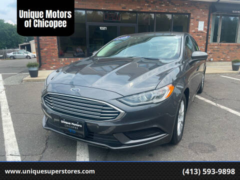 2018 Ford Fusion for sale at Unique Motors of Chicopee in Chicopee MA