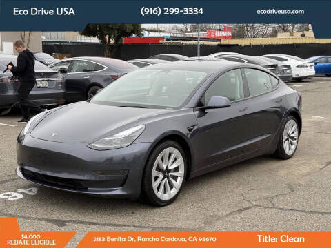 2022 Tesla Model 3 for sale at Eco Drive USA in Rancho Cordova CA