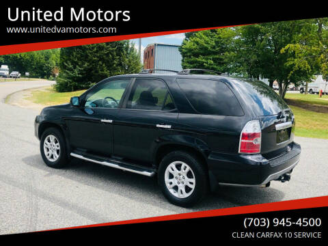 2006 Acura MDX for sale at United Motors in Fredericksburg VA