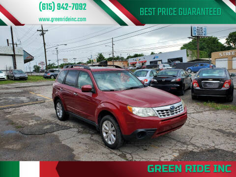 2012 Subaru Forester for sale at Green Ride Inc in Nashville TN
