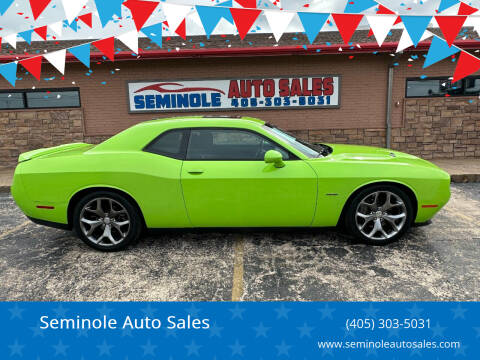 2015 Dodge Challenger for sale at Seminole Auto Sales in Seminole OK