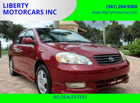 2004 Toyota Corolla for sale at LIBERTY MOTORCARS INC in Royal Palm Beach FL