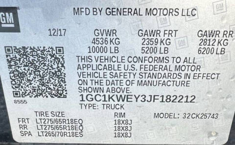 2018 Chevrolet Silverado 2500HD