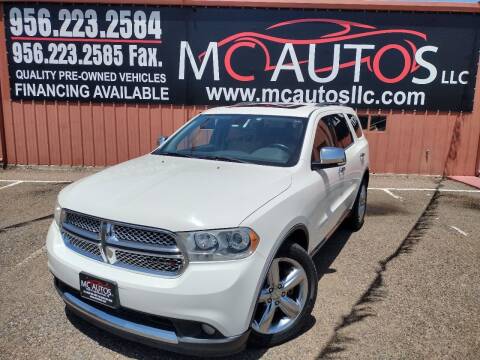 2012 Dodge Durango for sale at MC Autos LLC in Pharr TX