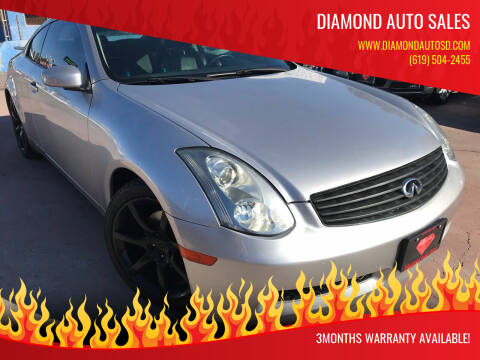 2003 Infiniti G35 for sale at DIAMOND AUTO SALES in El Cajon CA