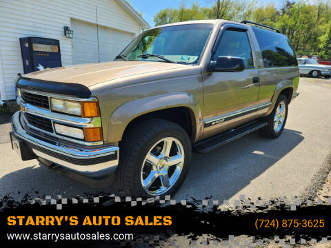 1995 Chevrolet Tahoe for sale at STARRY'S AUTO SALES in New Alexandria PA