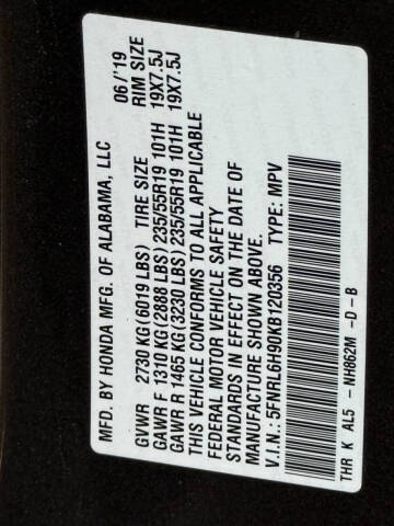 2019 Honda Odyssey Elite