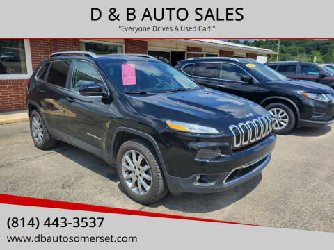 2018 Jeep Cherokee for sale at D & B AUTO SALES in Somerset PA
