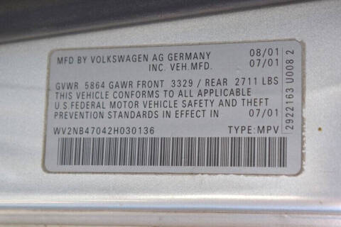 2002 Volkswagen EuroVan MV