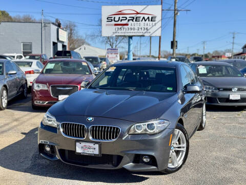 2015 BMW 5 Series for sale at Supreme Auto Sales in Chesapeake VA