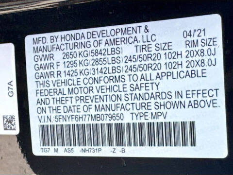 2021 Honda Pilot Black Edition
