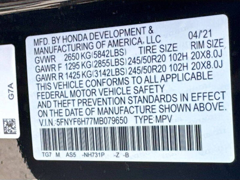 2021 Honda Pilot Black Edition
