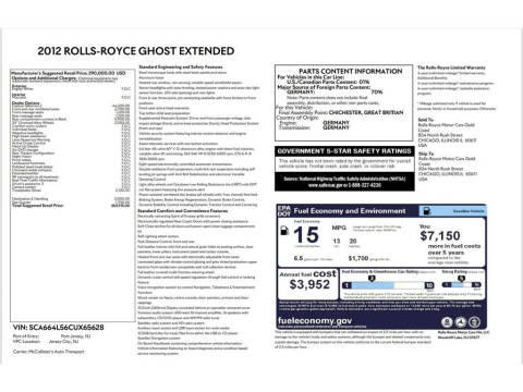 2012 Rolls-Royce Ghost EWB