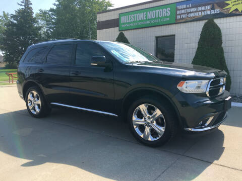 2015 Dodge Durango for sale at MILESTONE MOTORS in Chesterfield MI