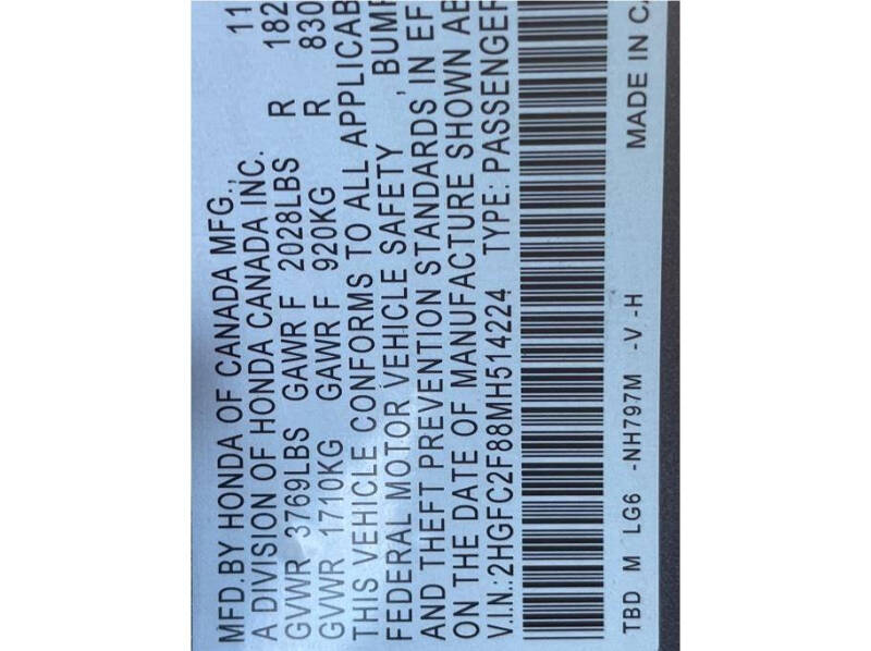 2021 Honda Civic Sport