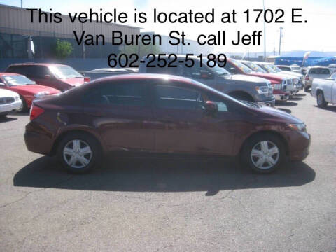 2012 Honda Civic for sale at Town and Country Motors - 1702 East Van Buren Street in Phoenix AZ