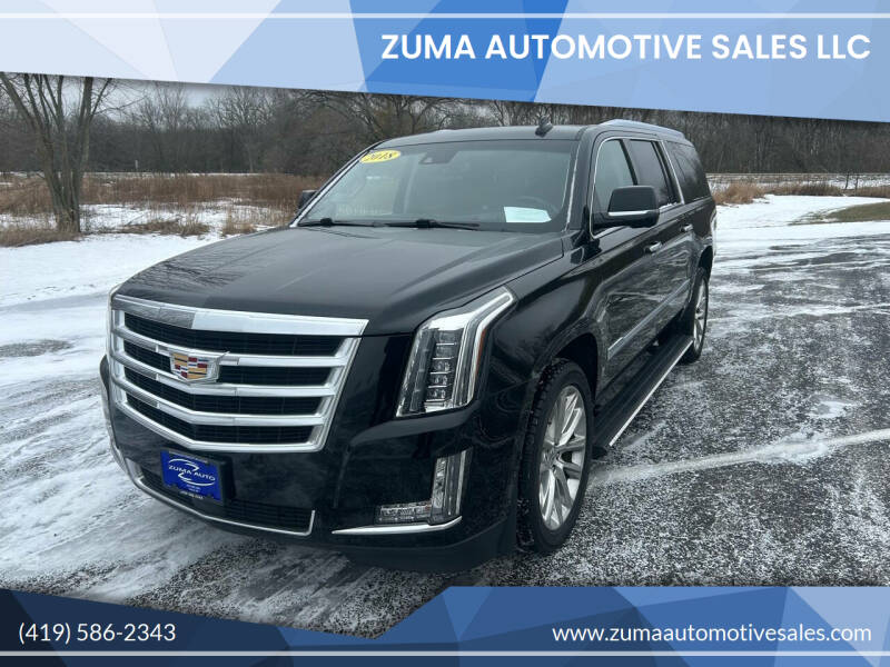 2018 Cadillac Escalade ESV for sale at Zuma Automotive Sales LLC in Celina OH