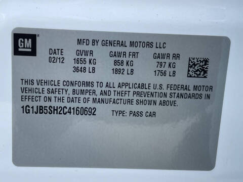 2012 Chevrolet Sonic LS