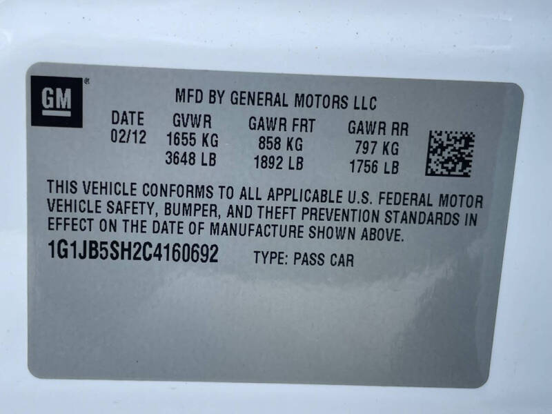 2012 Chevrolet Sonic LS