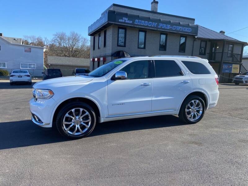 2017 Dodge Durango for sale at Sisson Pre-Owned in Uniontown PA