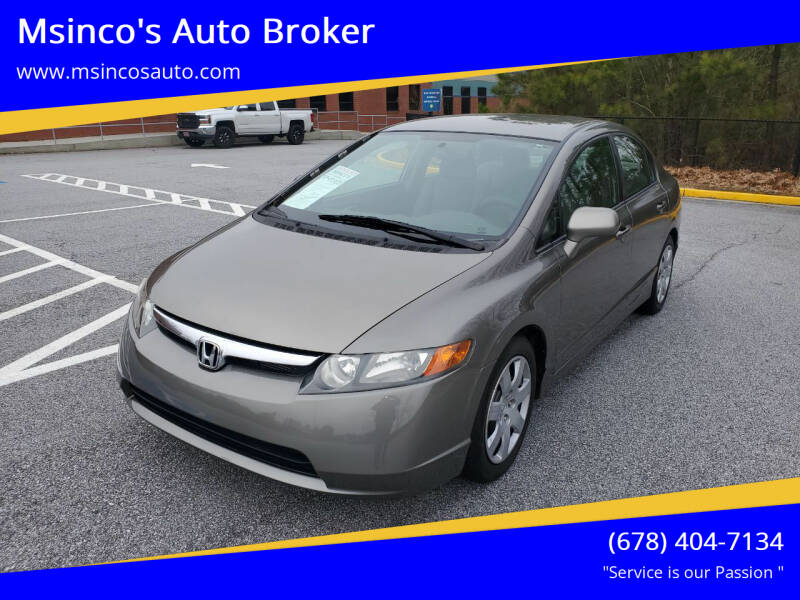 2008 Honda Civic for sale at Msinco's Auto Broker in Snellville GA
