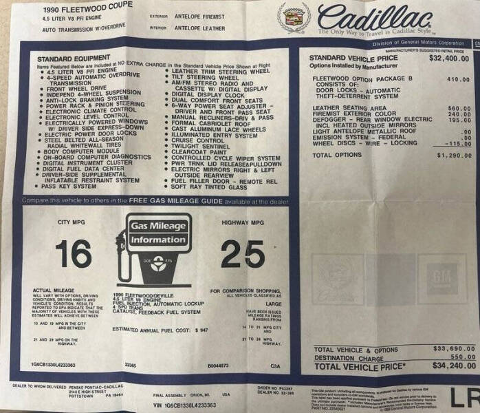 1990 Cadillac Fleetwood