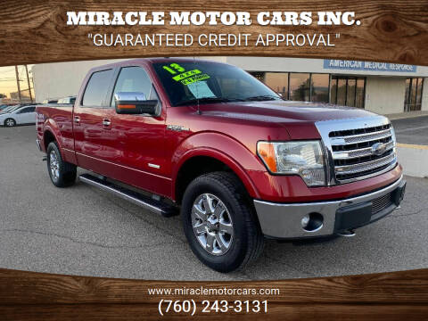 2013 Ford F-150 for sale at Miracle Motor Cars Inc. in Victorville CA