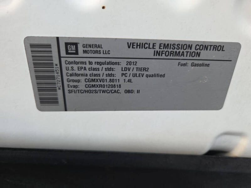 2012 Chevrolet Cruze LT Fleet