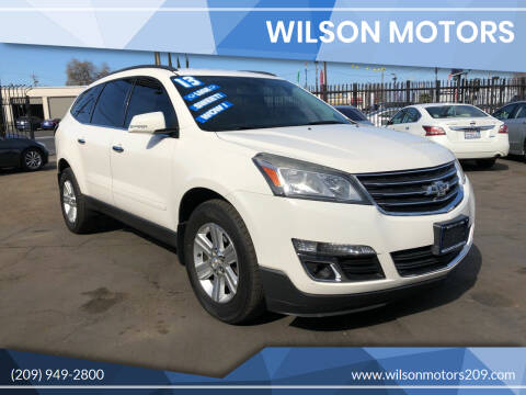 2013 Chevrolet Traverse for sale at WILSON MOTORS in Stockton CA
