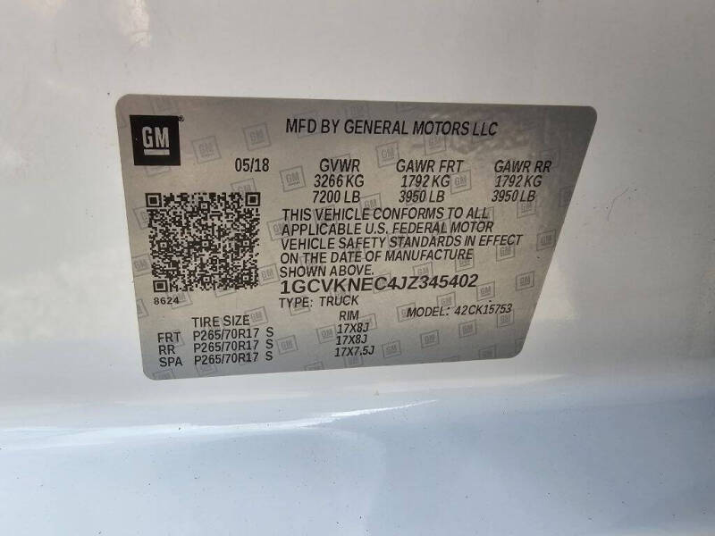 2018 Chevrolet Silverado 1500