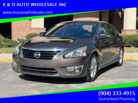 2015 Nissan Altima for sale at K & O AUTO WHOLESALE INC in Jacksonville FL