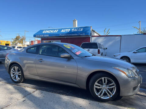 2009 Infiniti G37 Coupe for sale at Gonzalez Auto Sales in Joliet IL