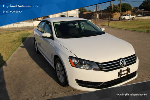 2012 Volkswagen Passat for sale at Highland Autoplex, LLC in Dallas TX