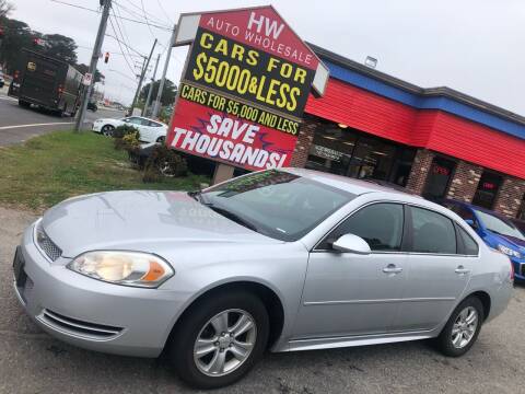 2012 Chevrolet Impala for sale at HW Auto Wholesale in Norfolk VA